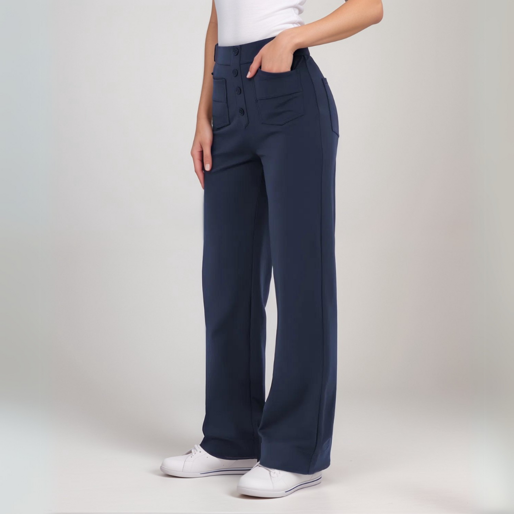 Tina | Stretchy High Waist Broek | 1+1 GRATIS