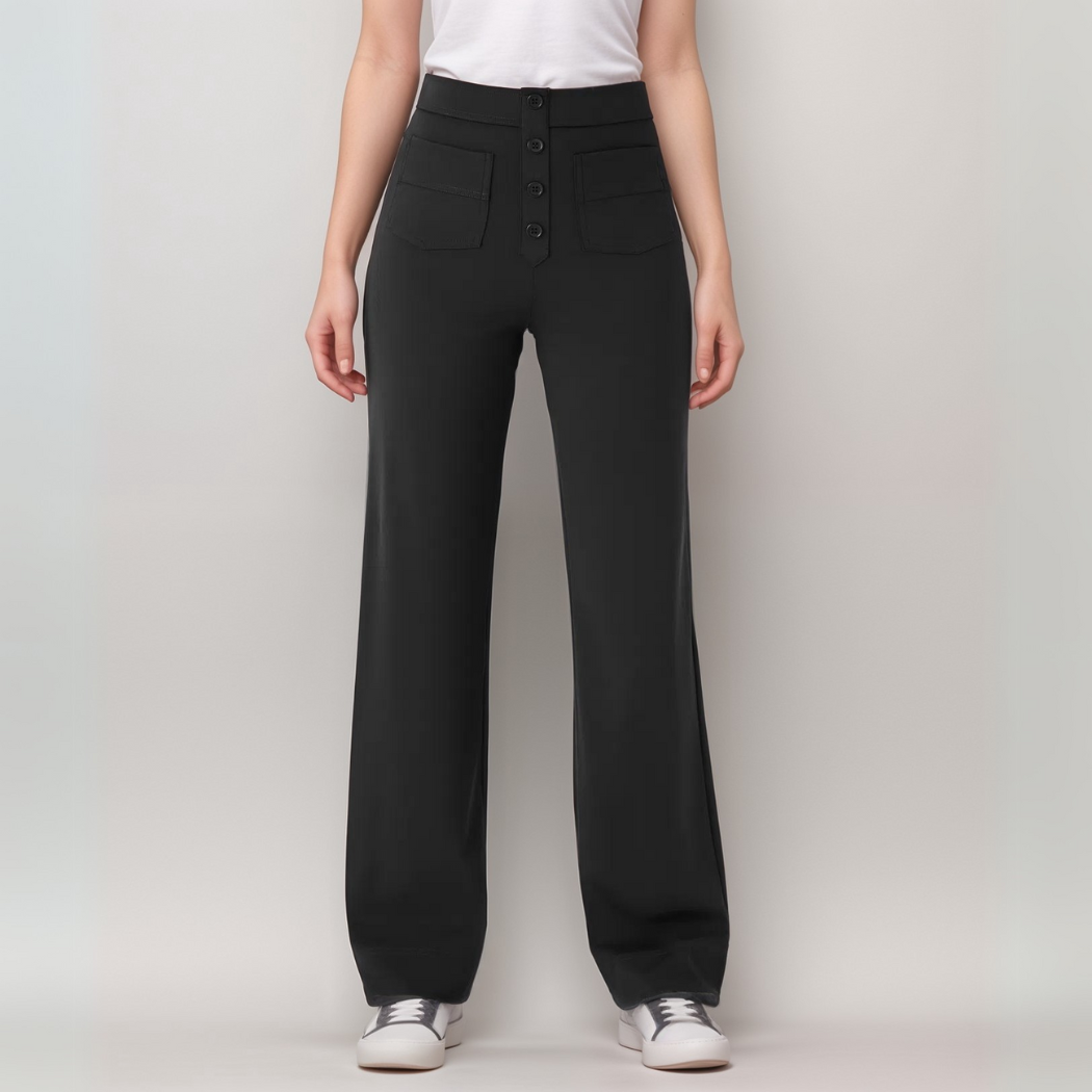 Tina | Stretchy High Waist Broek | 1+1 GRATIS
