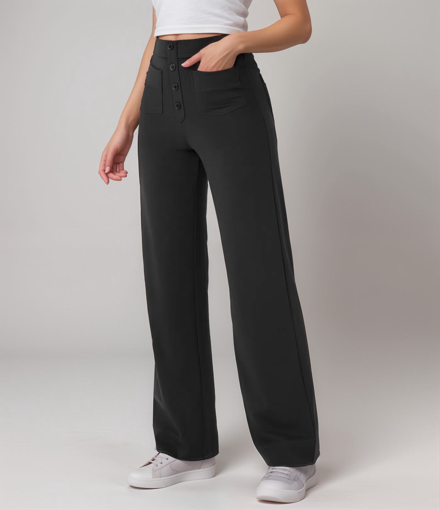 Tina | Stretchy High Waist Broek | 1+1 GRATIS