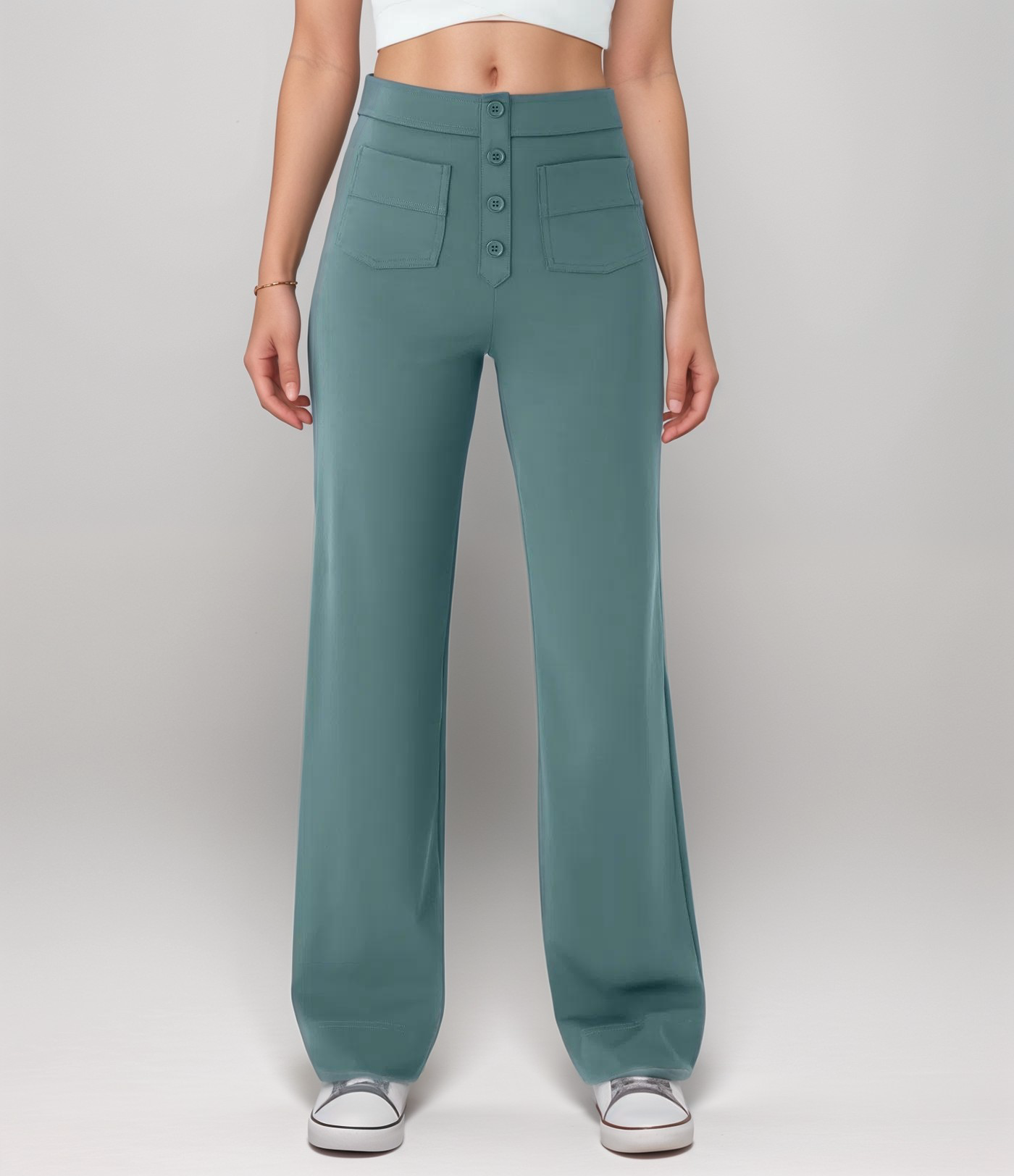 Tina | Stretchy High Waist Broek | 1+1 GRATIS