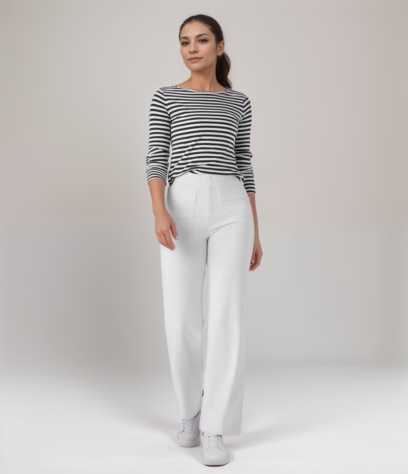 Tina | Stretchy High Waist Broek | 1+1 GRATIS