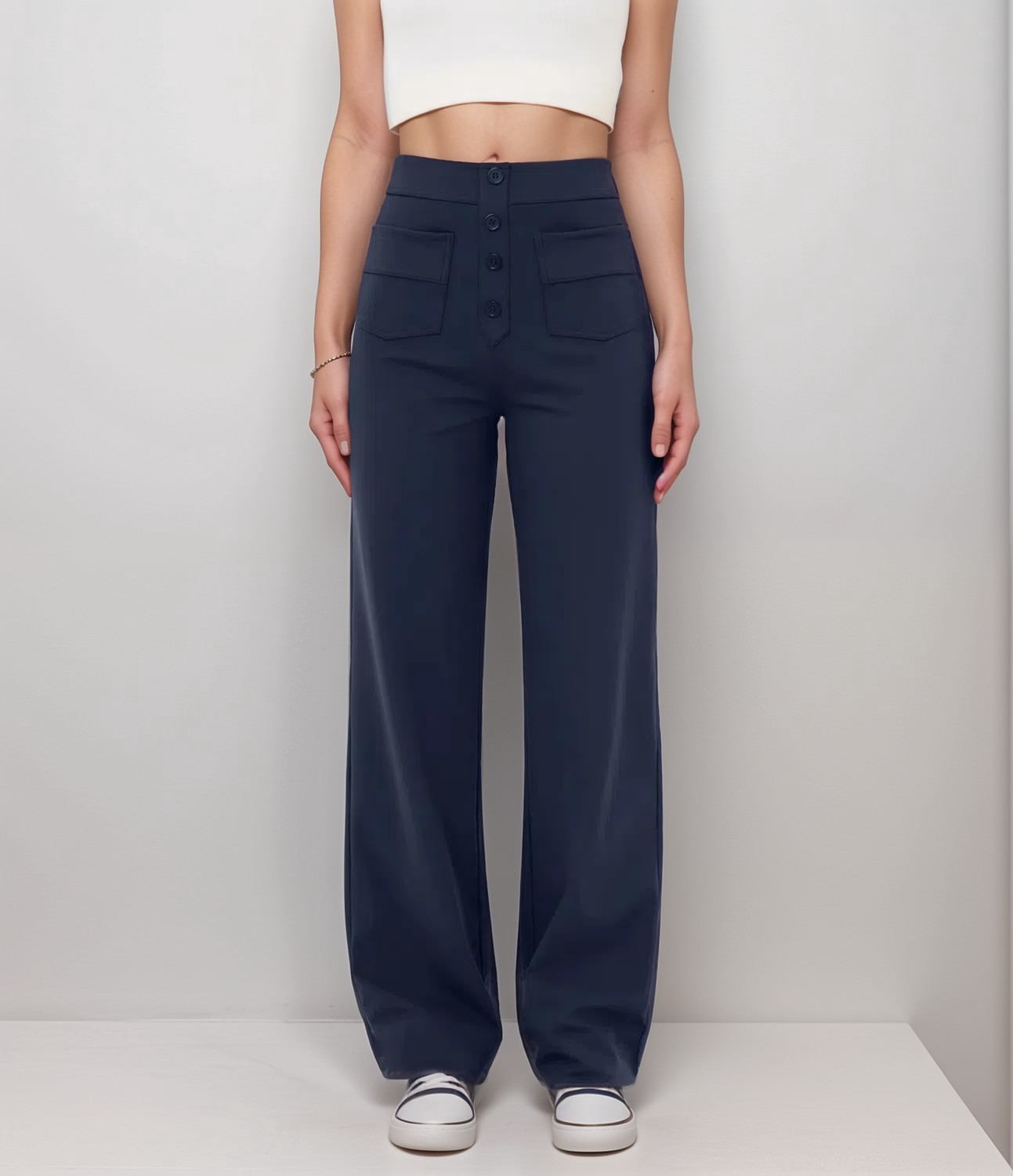 Tina | Stretchy High Waist Broek | 1+1 GRATIS
