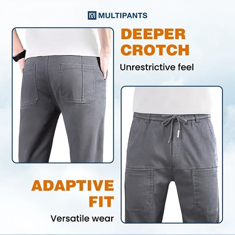 🥰 MultiPants - slitstarka cargobyxor med hög stretch och flera fickor