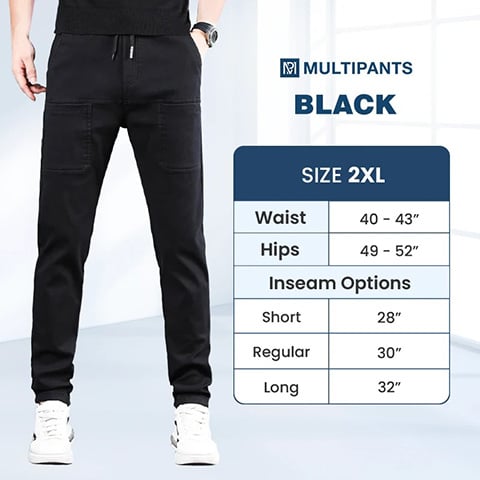 🥰 MultiPants - slitstarka cargobyxor med hög stretch och flera fickor