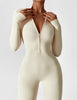 Yeoreo Belle Fleece Long Sleeve Zipper Jumpsuit
