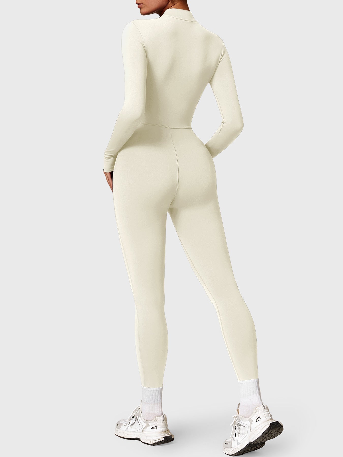 Yeoreo Belle Fleece Long Sleeve Zipper Jumpsuit