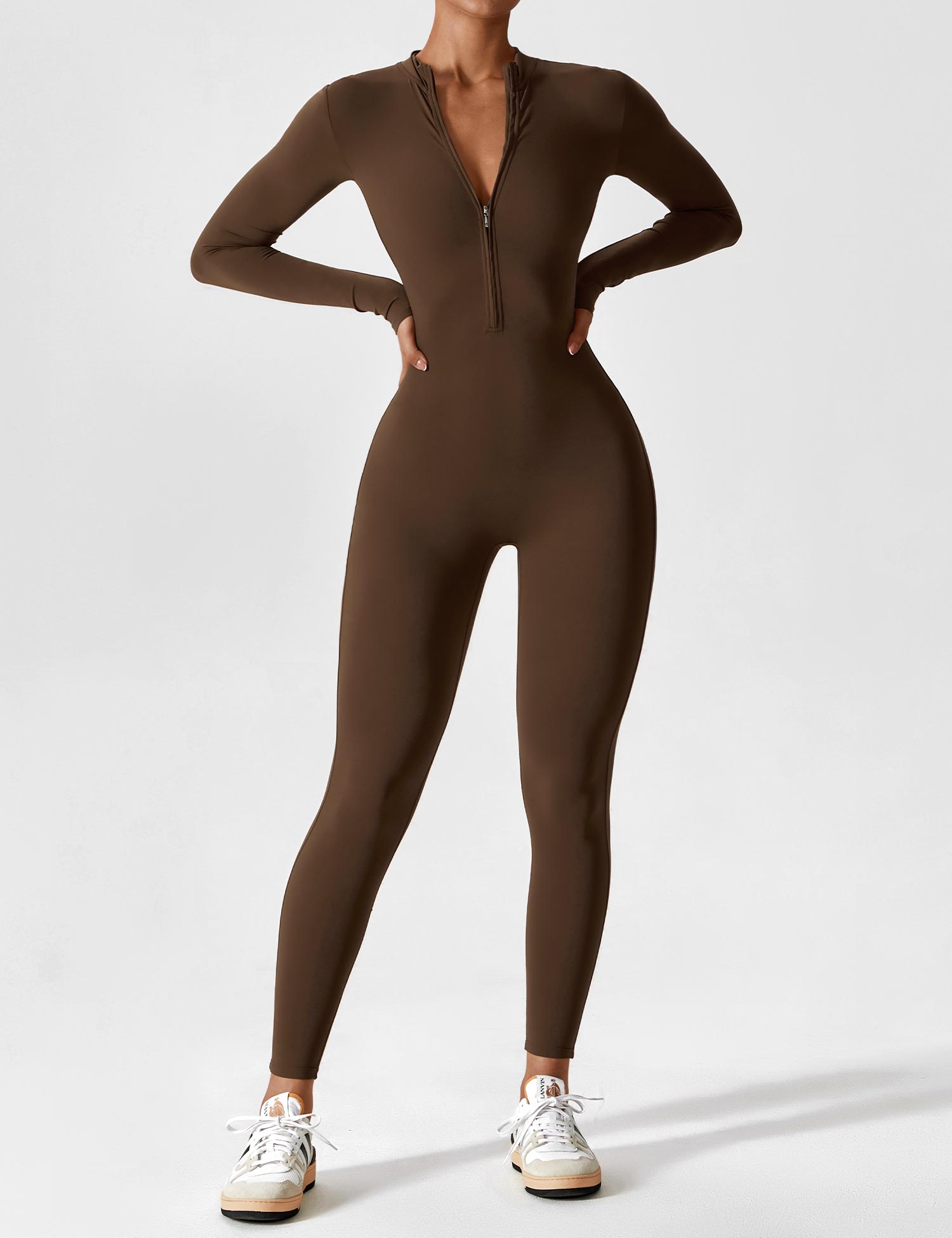 Yeoreo Belle Fleece Long Sleeve Zipper Jumpsuit