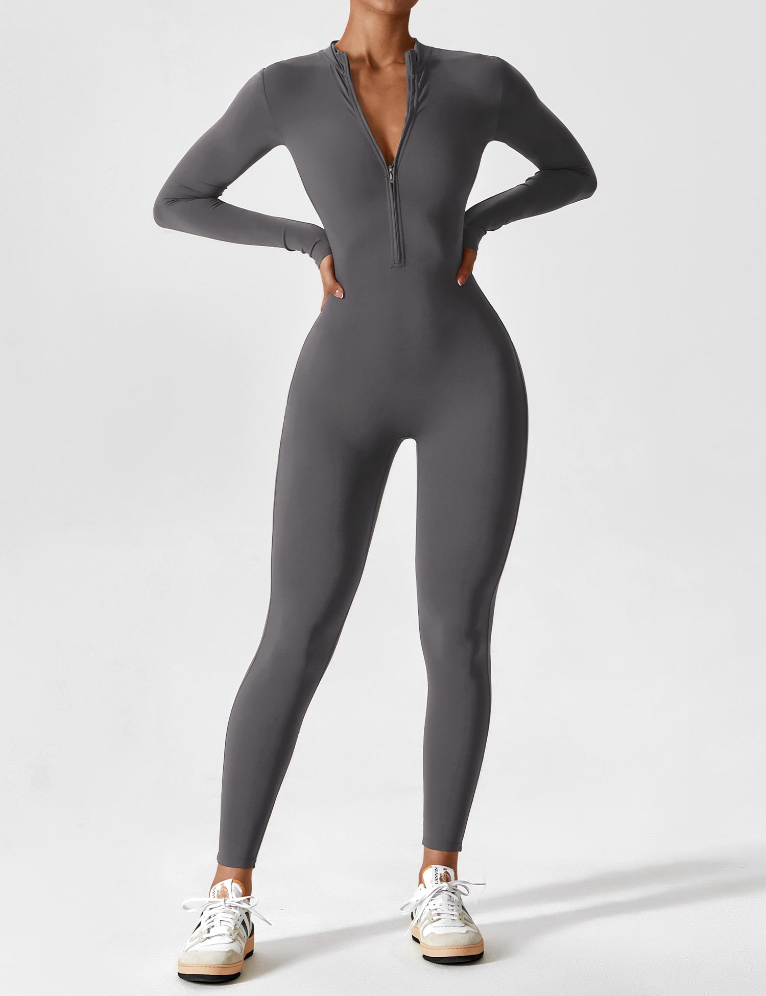 Yeoreo Belle Fleece Long Sleeve Zipper Jumpsuit