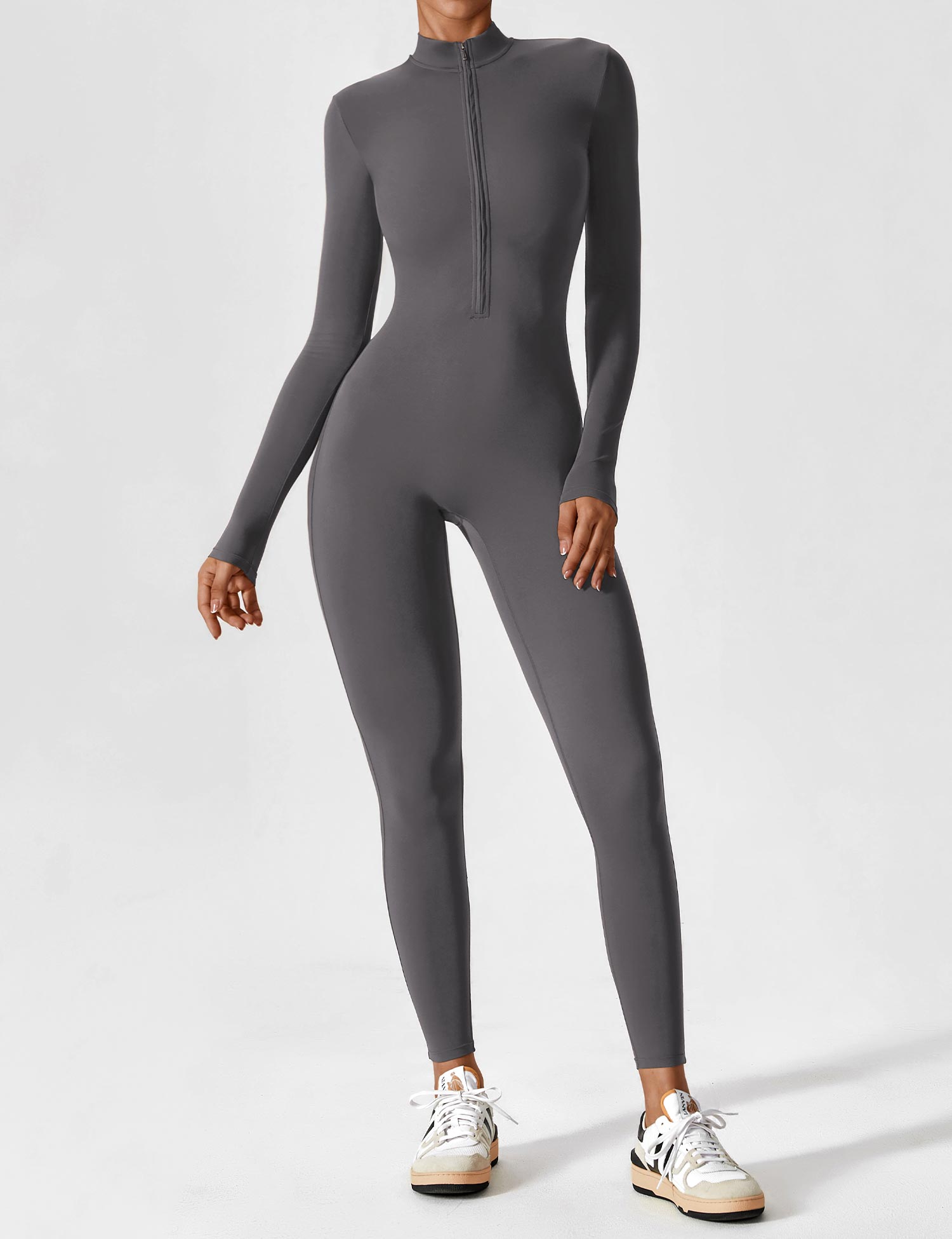 Yeoreo Belle Fleece Long Sleeve Zipper Jumpsuit