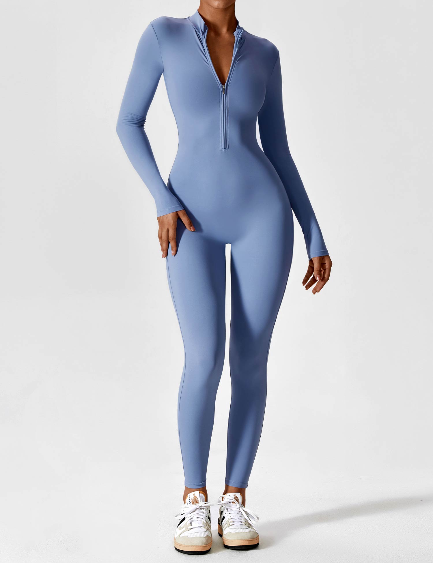 Yeoreo Belle Fleece Long Sleeve Zipper Jumpsuit