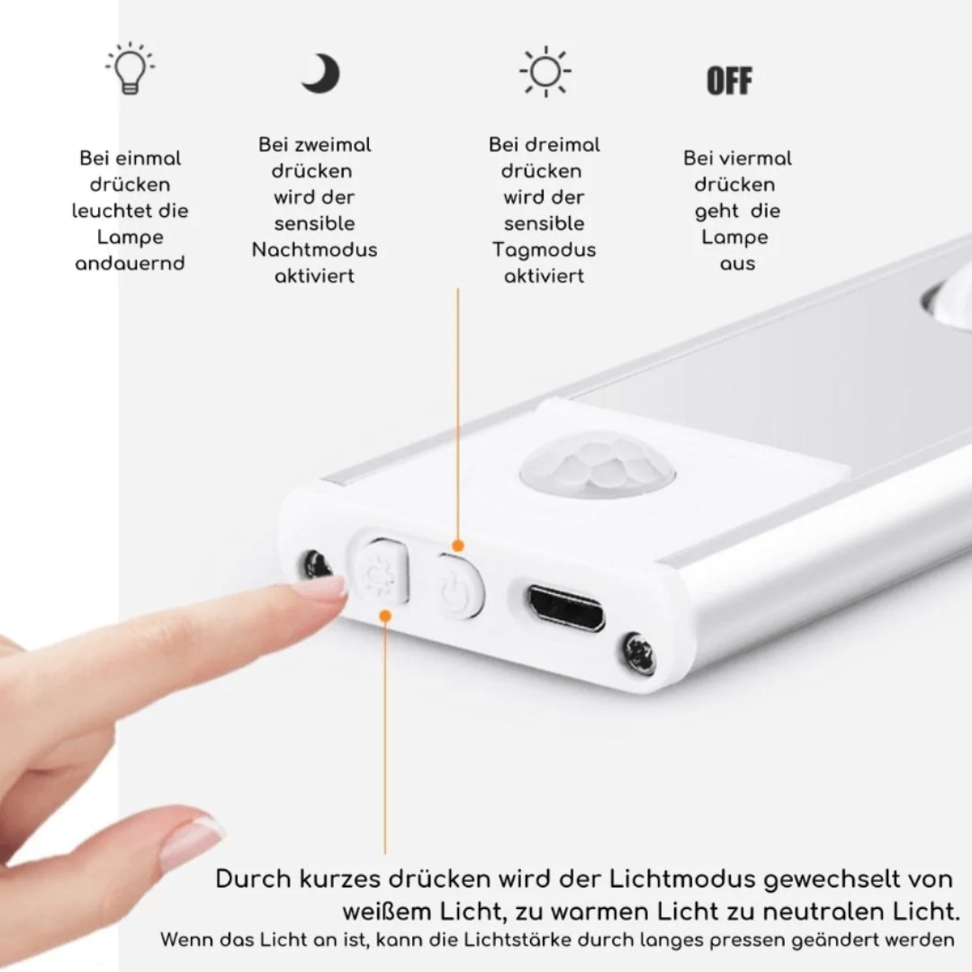 Strip™ - Kabellose LED Schrankleuchte mit Bewegungssensor